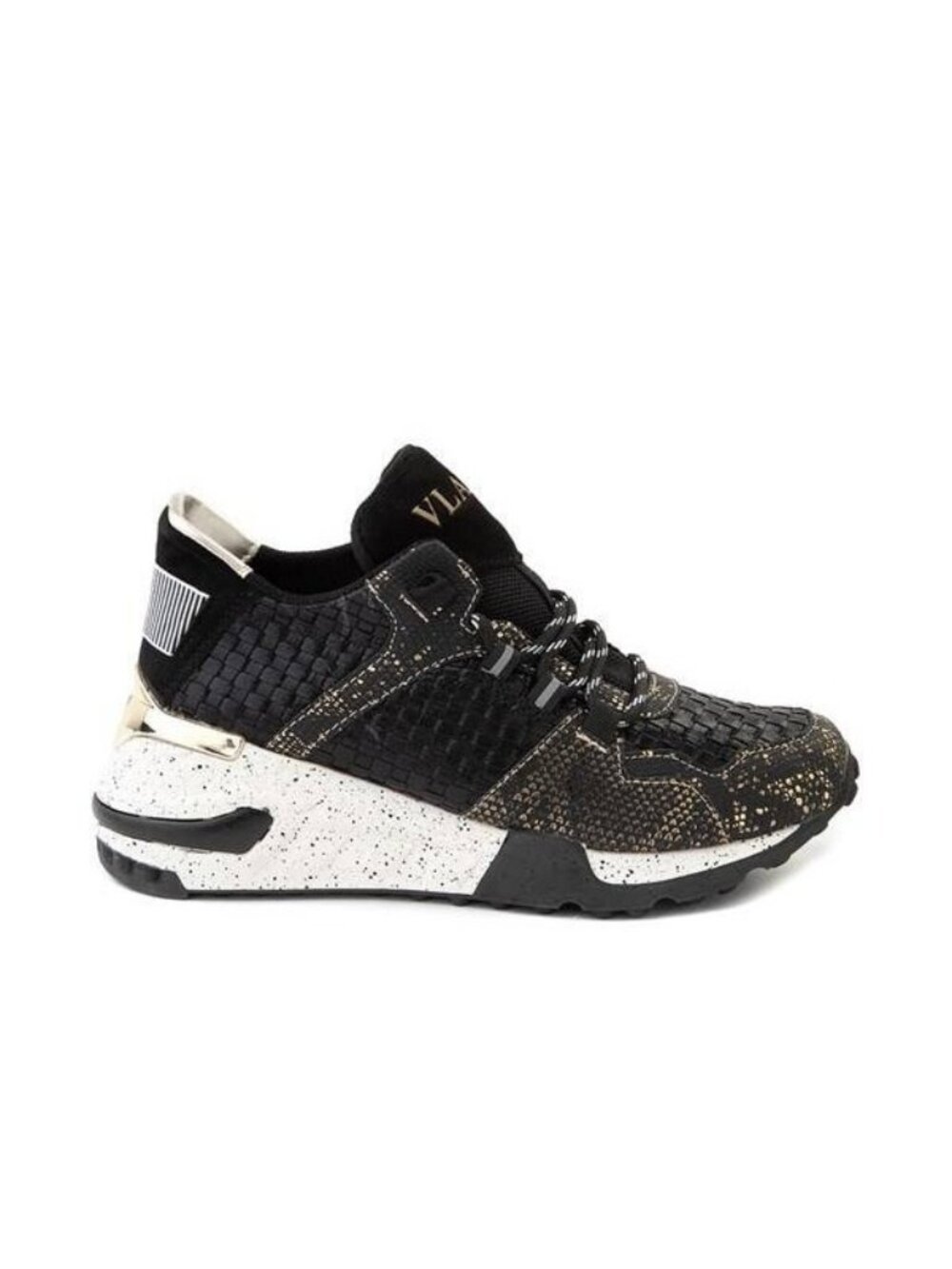 Vlado Cleo Women’s Sneakers, Black/Gold, Sz. 7